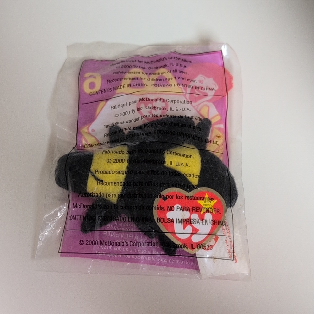 🩵3/$20🩵 Ty Teenie Beanie Baby Bumble The Bee, Vintage McDonald's, Y2k